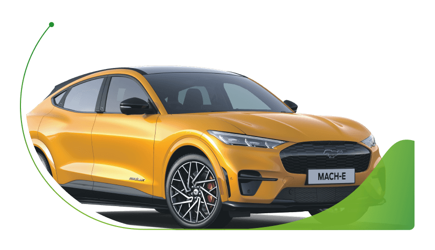 A yellow Ford Mustang Mach E; What is a Hire Purchase for a car agreement image