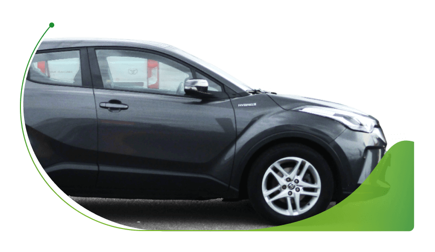 A side view of a grey Toyota C-HR; Understanding Credit Scores for car finance Hire Purchase image