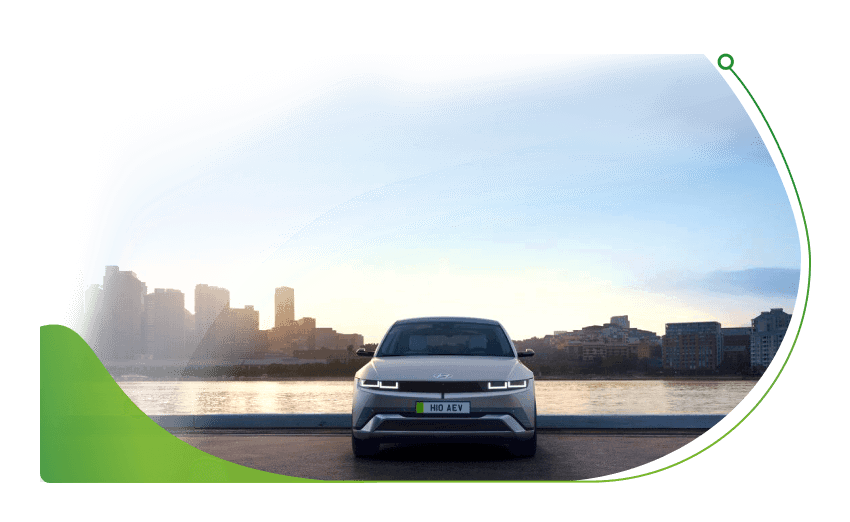 A Hyundai Ioniq 5 next to water; Startline Motor Finance at Stoneacre image