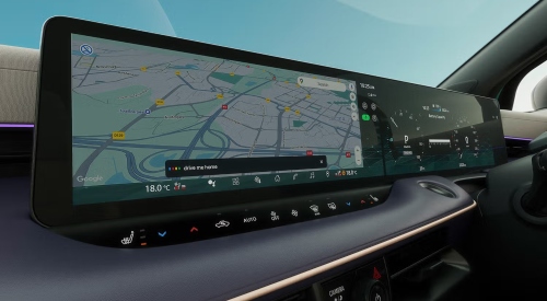 The Nissan New LEAF dashboard host a sweeping 14.3-inch digital display.