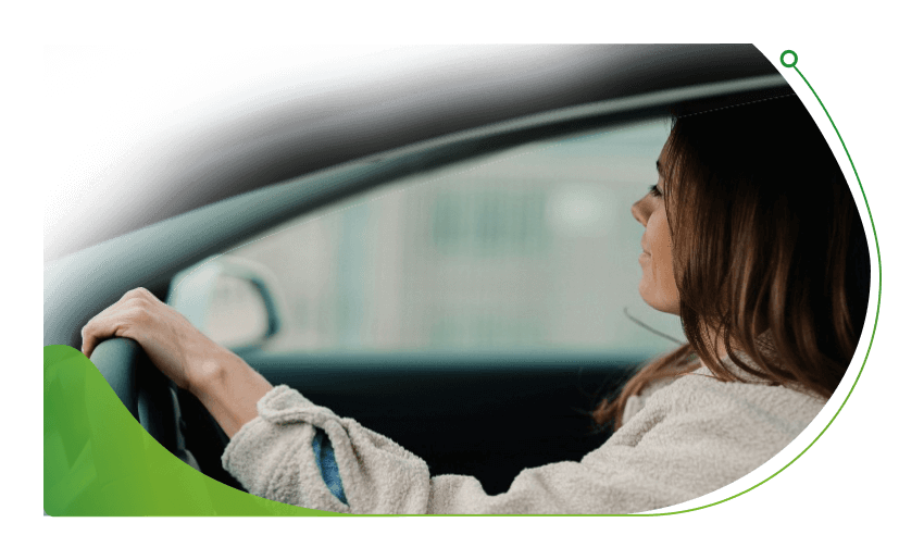 A woman in a car; Blue Motor Finance at Stoneacre image