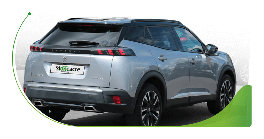 The rear of a silver Peugeot 2008; Can I get car finance with a guarantor image