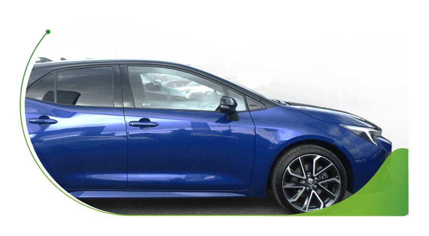 A blue Toyota Corolla; Can you change the name on a car finance agreement image
