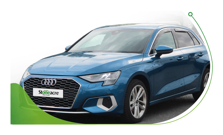 A blue Audi A3; Poor Credit Car Finance Companies image