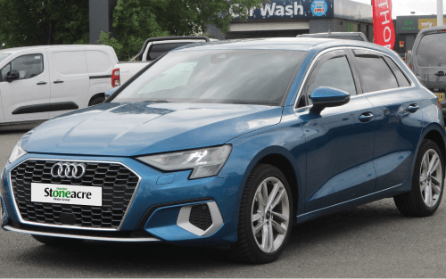 A blue Audi A3; Poor Credit Car Finance Companies image
