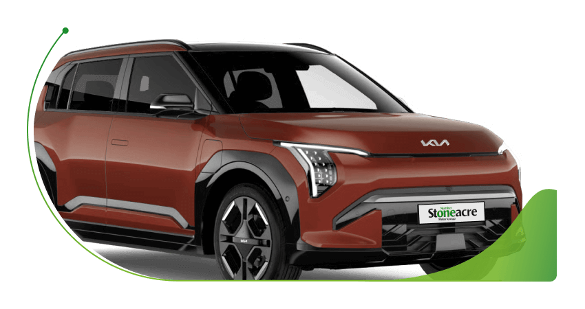 A red Kia EV3; What is a balloon payment image