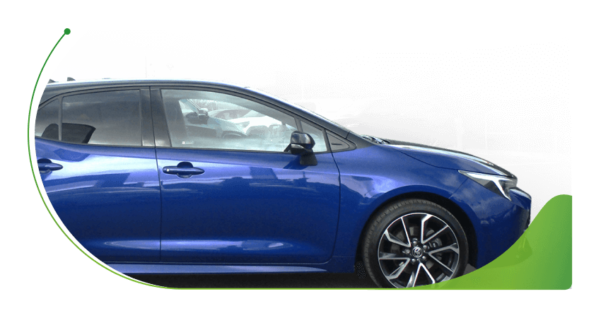 A blue Toyota Corolla; Joint car finance with bad credit image