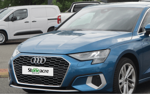 A blue Audi A3; Can I get car finance with a default image