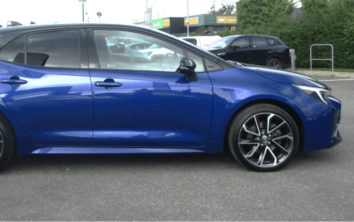 A blue Toyota Corolla; How do self-employed workers prove income for car finance image