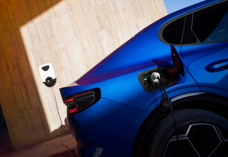 Used Ford Capri electric car, with fast charging from 10–80% in under 30 mins.