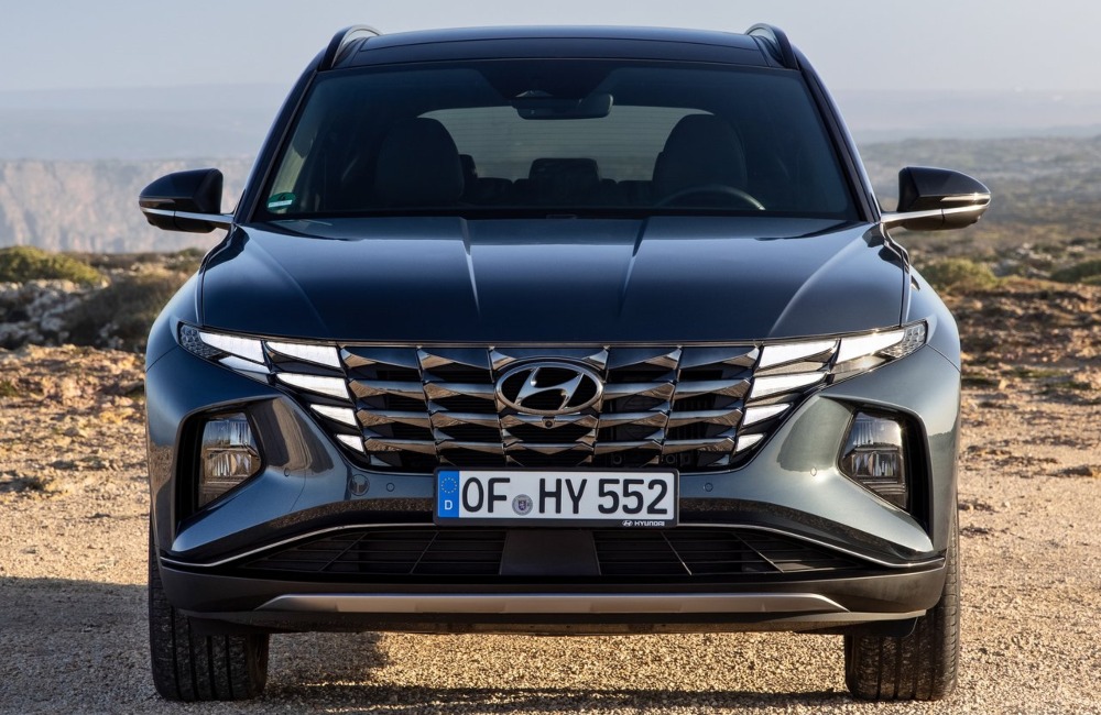 The front of a Hyundai TUCSON second-hand car