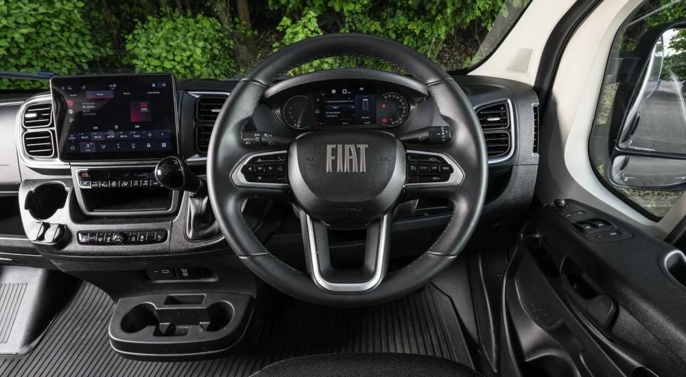 Dashboard of a Fiat Ducato van; Fiat Ducato Panel Van interior image