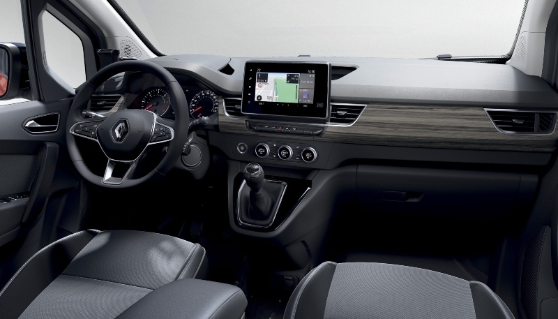 Car-like interior of a Kangoo van; Used Renault Kangoo van inside