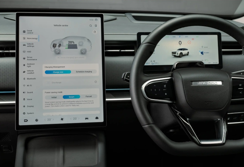 JAECOO 5 BEV display showing battery usage; JAECOO Service Intervals