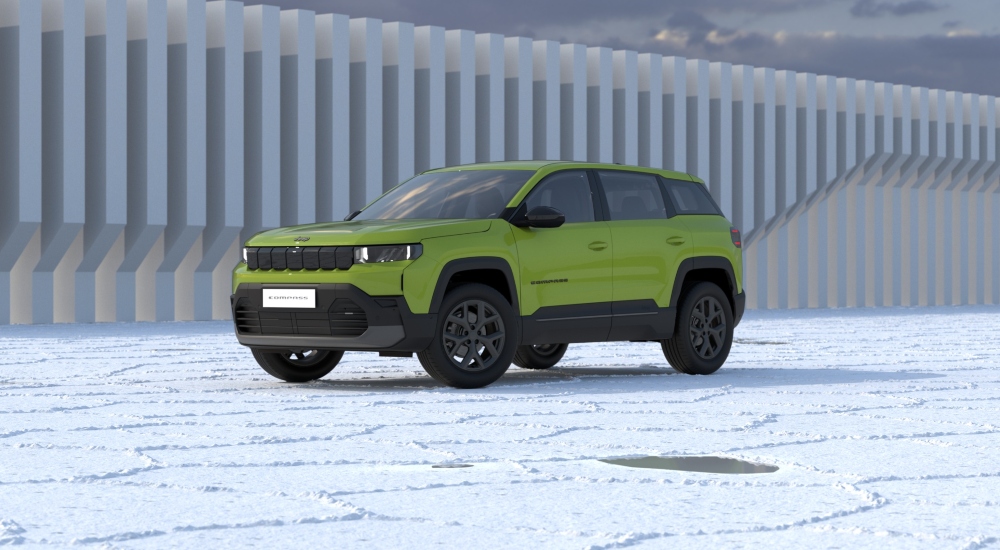New Jeep Compass e-Hybrid in Hawaii green; New Jeep Compass e-Hybrid deals