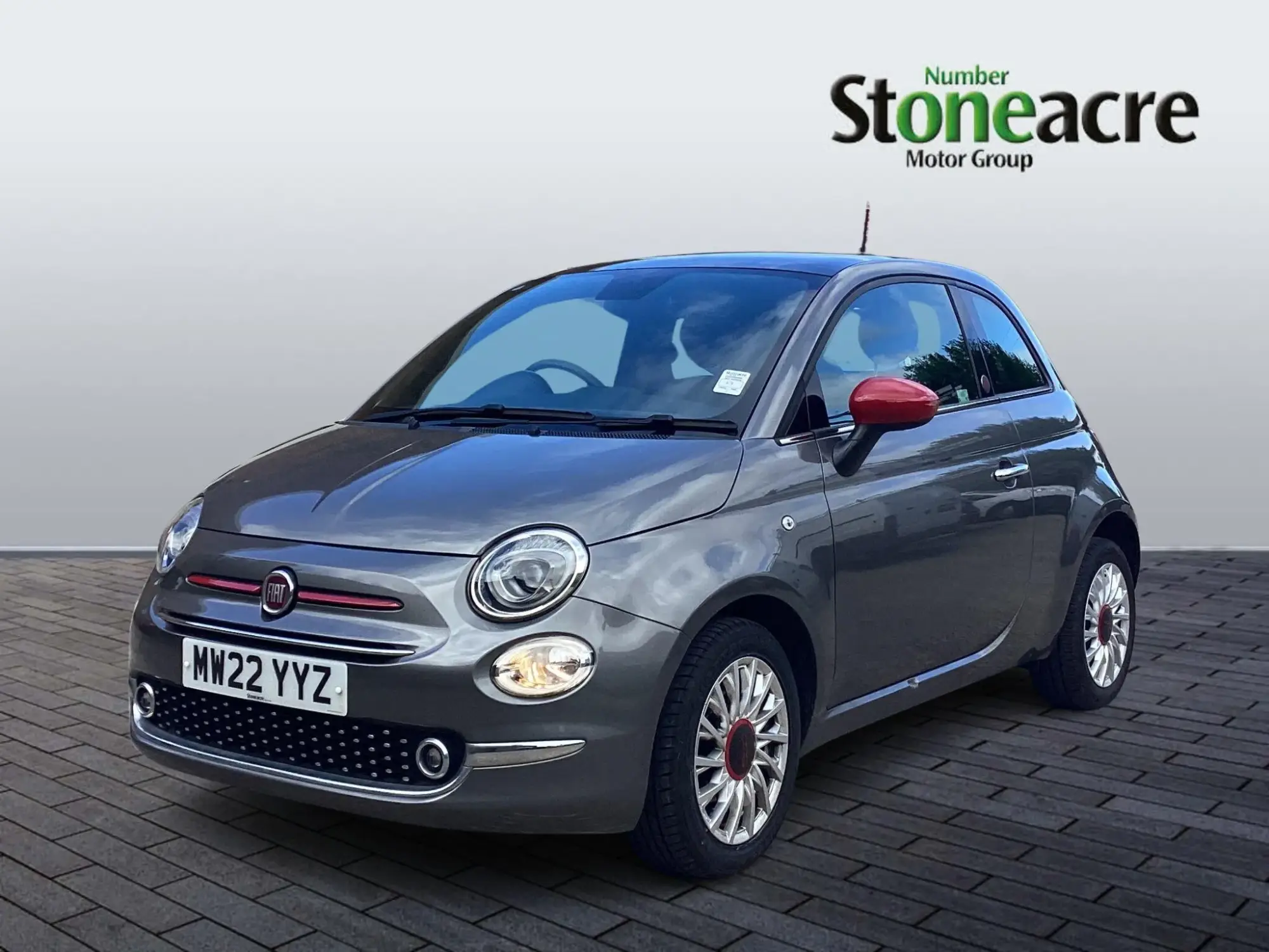 Fiat 500 1.0 Mild Hybrid Red 3dr MW22YYZ Image 3