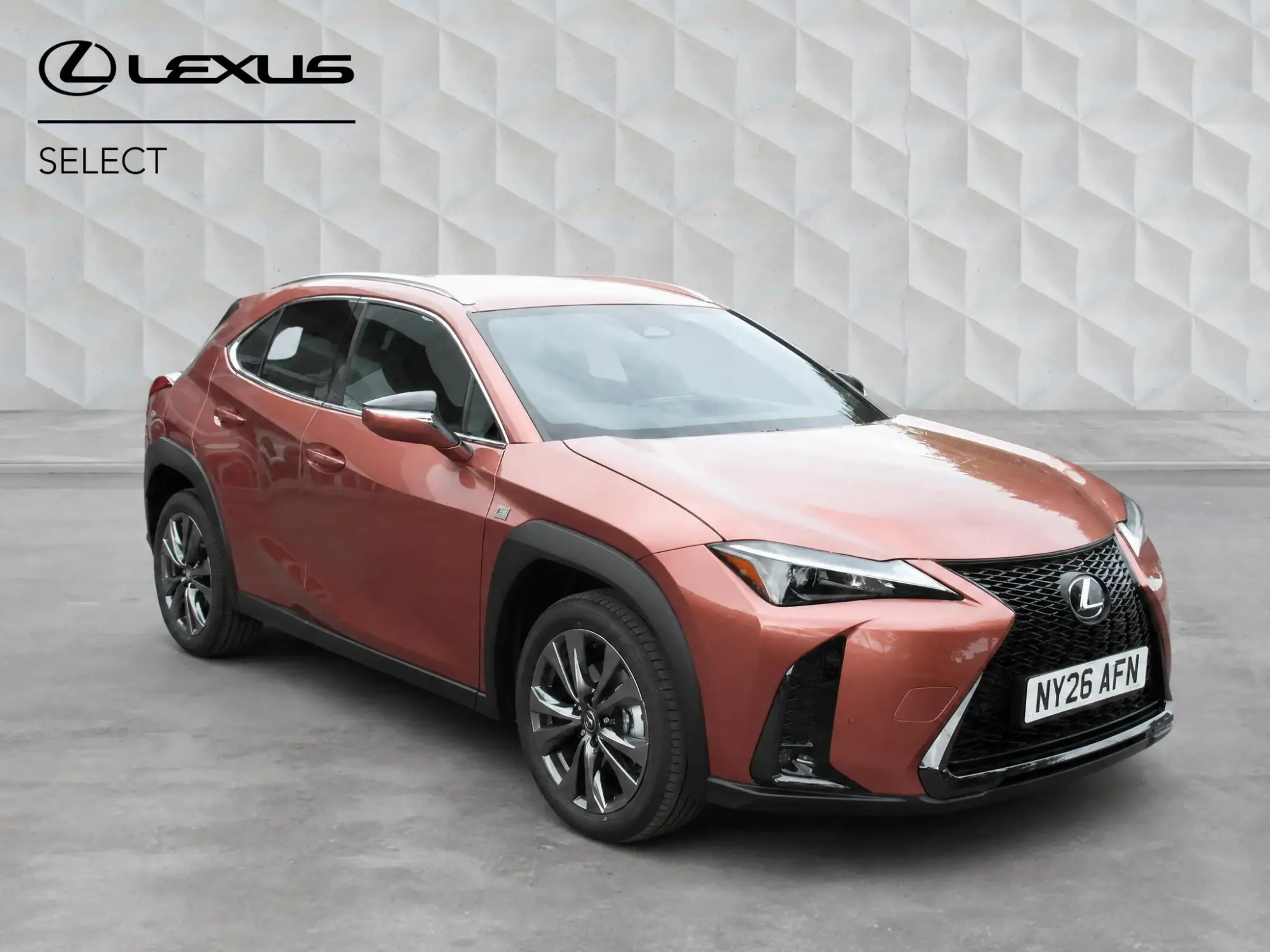 Lexus UX Self-Charging Hybrid 2.0 300h F Sport Design E-CVT Euro 6 (s/s) 5dr NY26AFN Image 1 Lexus UX Self-Charging Hybrid 2.0 300h F Sport Design E-CVT Euro 6 (s/s) 5dr NY26AFN Image 1